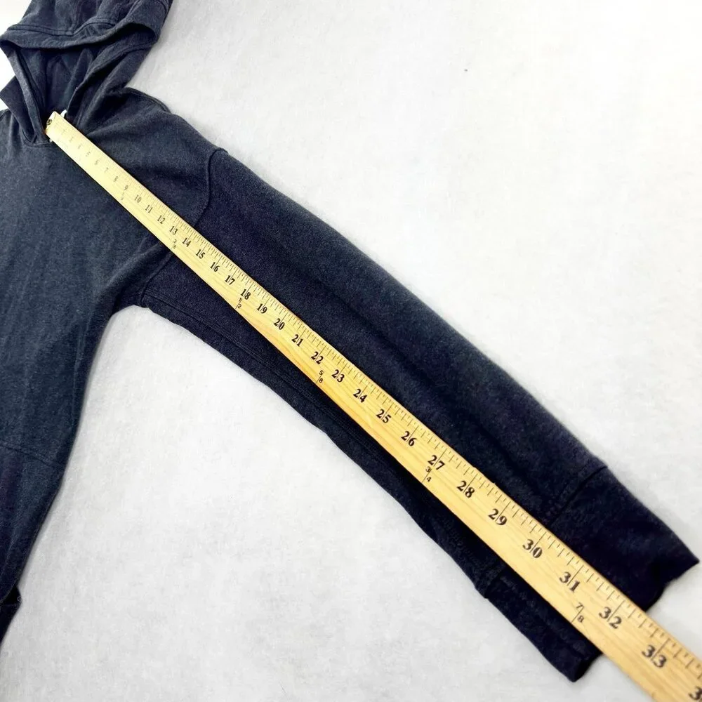 Lululemon Cut Above Hoodie Expression Women’s 8 Heathered Naval Blue Side Slits - Picture 10 of 10